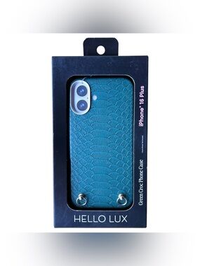 Hello Lux iPhone 16 Plus Green Croc Phone Case New
